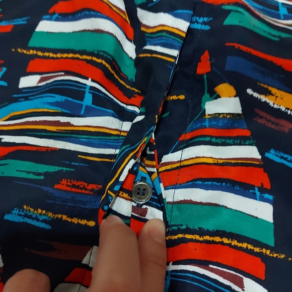 Soft Surrounding Sail Away Boat Print Tunic Top - Picture 7 of 14